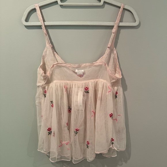 Kimchi Blue Faith Embroidered Babydoll Tank Top - Picture 5 of 8